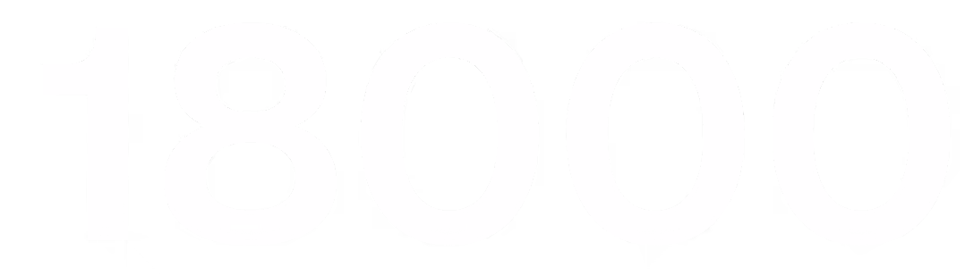 White number 18000 on a black background.