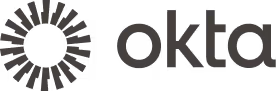 Okta company logo showing a circular geometric icon followed by lowercase text 'okta'.